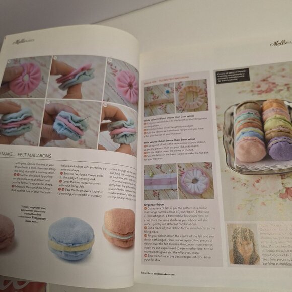 Mollie Makes Issue 14 2012 Magazine Felted Macrons Handmade Fun DIY Projects - Picture 12 of 12